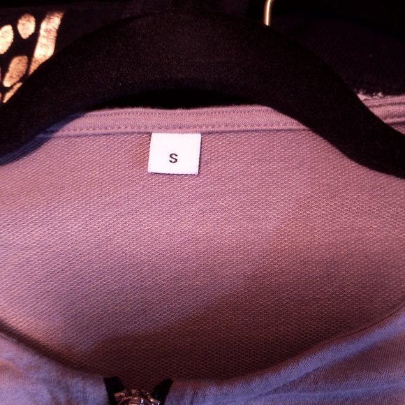 No Name Ring Zipper Soft Polka Dot Grey Shirt T-Shirt Gray Charcoal Black White - Picture 6 of 8